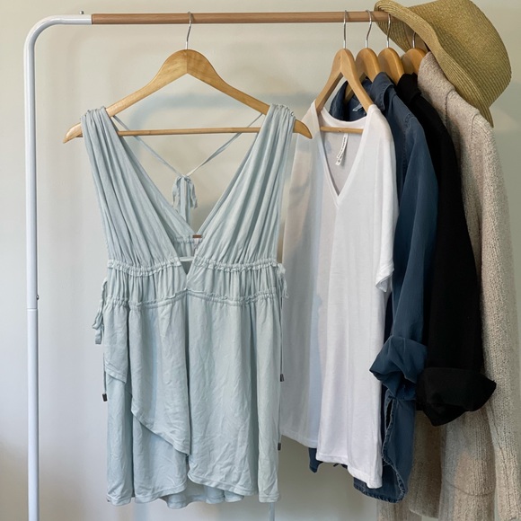 Free People — Aries Tank — XS — Light Blue - Picture 3 of 6